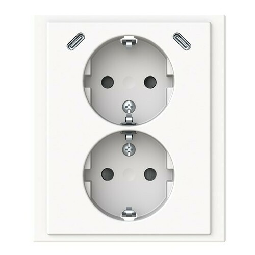 Busch-Jaeger SCHUKO-2x USB Steckdose Safety+ 202EUJRB2USBC-84