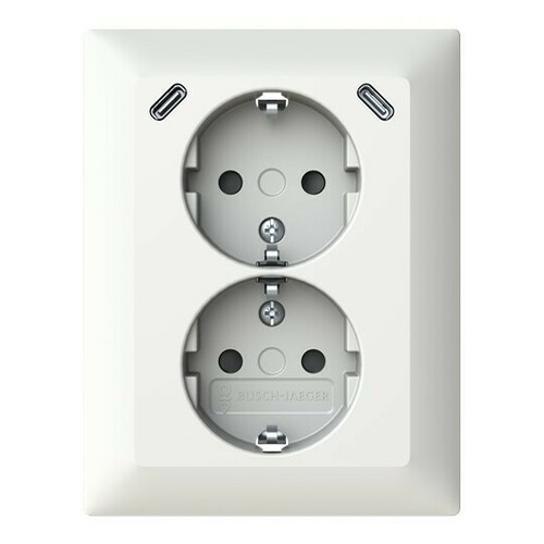 Busch-Jaeger SCHUKO-2x USB Steckdose Safety+ 202EUJRB2USBC-914