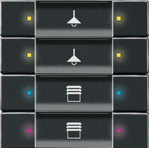 Busch-Jaeger Bedienelement 4/8-fach anthrazit 6127/02-81-500 Busch-Jaeger Bedienelement 4/8-fach anthrazit 6127/02-81-500