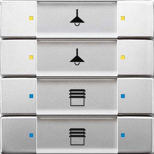 Busch-Jaeger Bedienelement 4/8-fach edelstahl 6127/02-866-500 Busch-Jaeger Bedienelement 4/8-fach edelstahl 6127/02-866-500