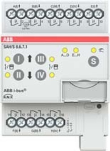 ABB Stotz S&J Schalt-/Jalousieaktor 8fach 6A, REG SAH/S8.6.7.1