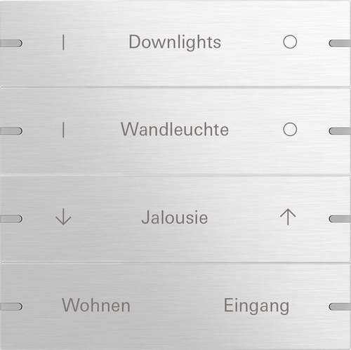Gira Wippenset 4-fach Tastsens.4 TS4 aluminium 503417 Gira Wippenset 4-fach Tastsens.4 TS4 aluminium 503417