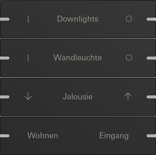 Gira Wippenset 4-fach Tastsens.4 TS4 schwarz 5034905 Gira Wippenset 4-fach Tastsens.4 TS4 schwarz 5034905
