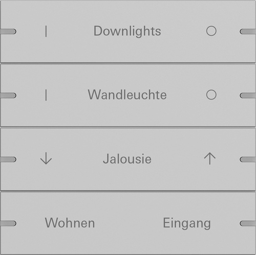 Gira Wippenset 4-fach Tastsens.4 TS4 Grau 5034915 Gira Wippenset 4-fach Tastsens.4 TS4 Grau 5034915