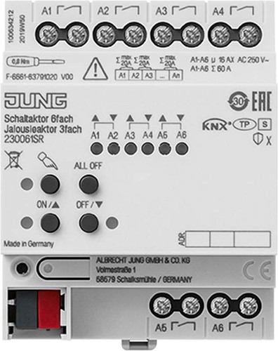 Jung KNX-Jalousieaktor 3-fach 23006 1S R