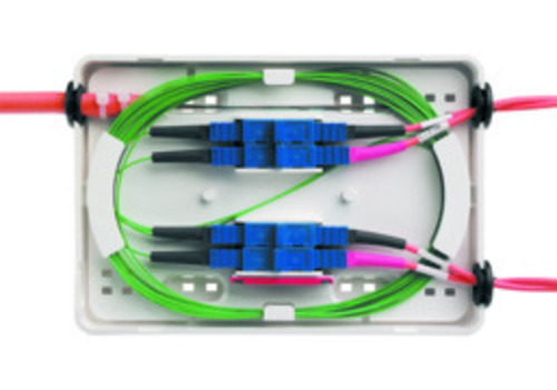 Telegärtner Micro-Spleißbox +4xSC-Kupp.+Pi.OS2 100022206