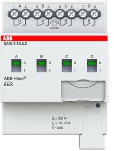 ABB Stotz S&J Schaltaktor 4-fach ch, 16A, C-Last SA/S4.16.5.2