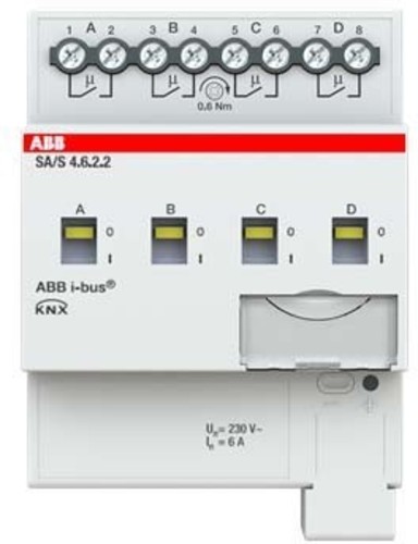 ABB Stotz S&J Schaltaktor 4-fach ch, 6A, REG SA/S4.6.2.2