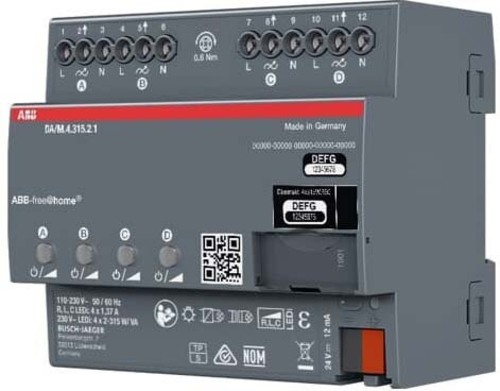 Busch-Jaeger Dimmaktor 4x315W, REG DA/M.4.315.2.1