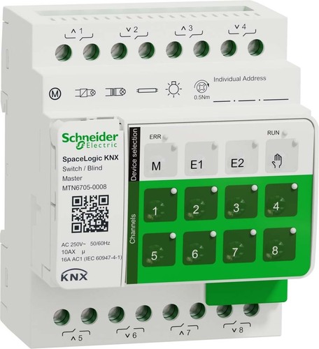 Schneider Electric Master Schalter/Jalousie SpaceLogic KNX,8fach MTN6705-0008
