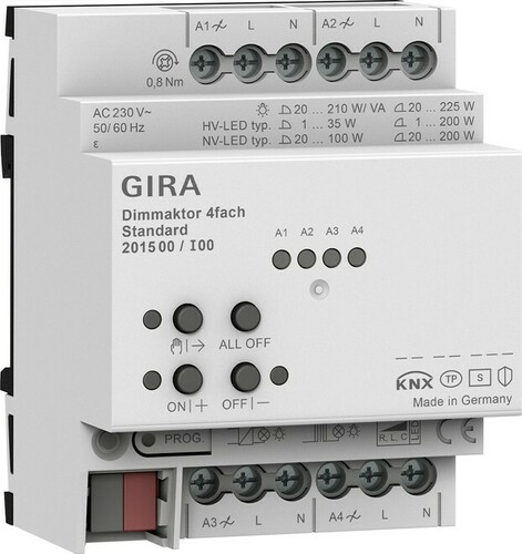 Gira Dimmaktor 4-f. REG KNX Secure 201500