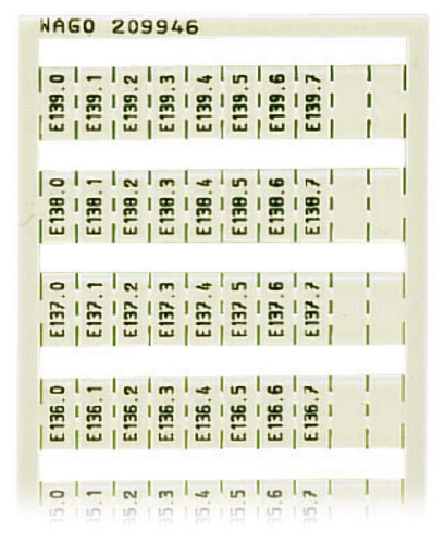WAGO GmbH & Co. KG WSB-Beschriftungskarte bedruckt,weiß 209-946 WAGO GmbH & Co. KG WSB-Beschriftungskarte bedruckt,weiß 209-946