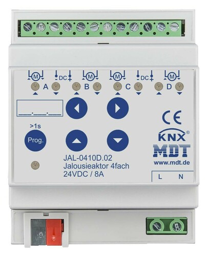 MDT technologies Jalousieaktor 4-fach REG, 8A, 24VDC JAL-0410D.02