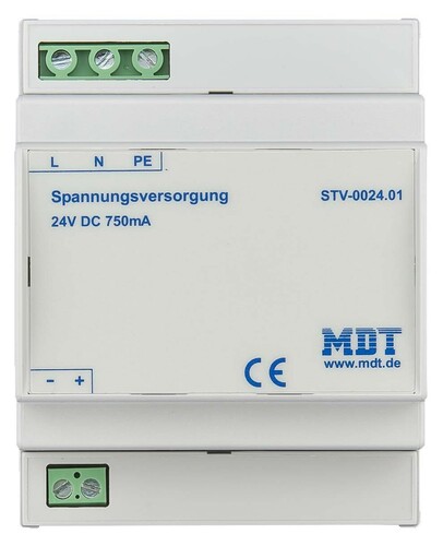 MDT technologies Spannungsversorgung 4TE REG,750mA,24VDC SELV STV-0024.01