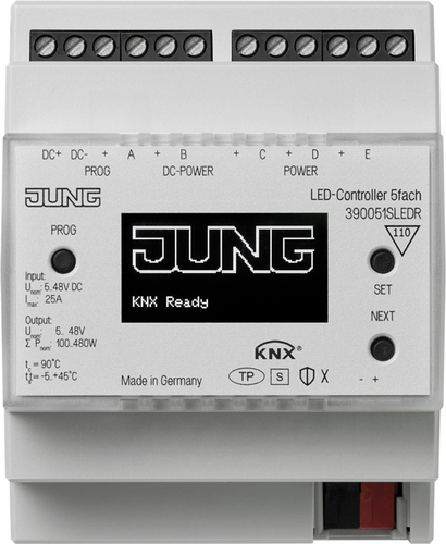 Jung KNX LED-Controller 5-fach ch DC5-48V,REG ,Secure 39005 1S LED R