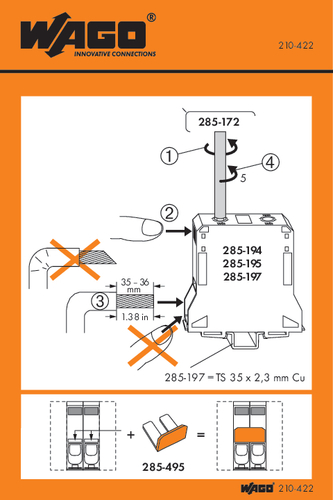 WAGO GmbH & Co. KG Handhabungsaufkleber 210-422