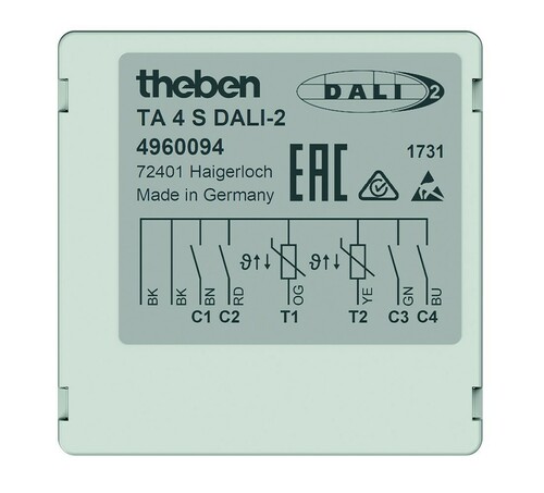 Theben Tasterschnittstelle 4 Eingänge TA 4 S DALI-2
