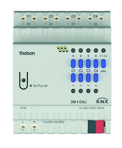 Theben DALI-Aktor 4-fach DM 4 DALI KNX