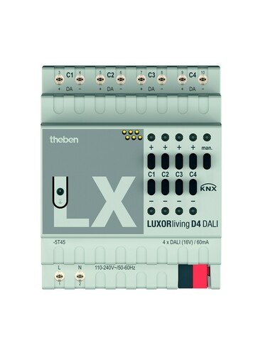 Theben DALI-Aktor 4-fach LUXORliving D4 DALI