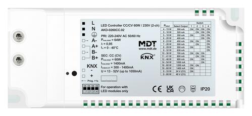 MDT technologies LED Controller CC/CV 60W/230V 2-Kanal AKD-0260CC.02