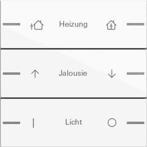 Gira Wippenset 3-fach indiv. Tastsensor Reinweiß 576303