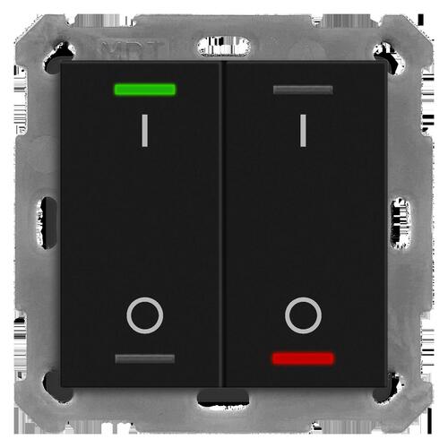 MDT technologies KNX Taster Light 55 2-fach RGBW,swmatt,Schalten BE-TAL550206.B1