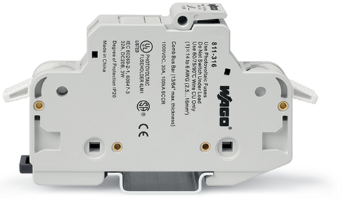 WAGO GmbH & Co. KG 2-Leiter-Sicherungshalter 3-polig,lichtgrau 811-330