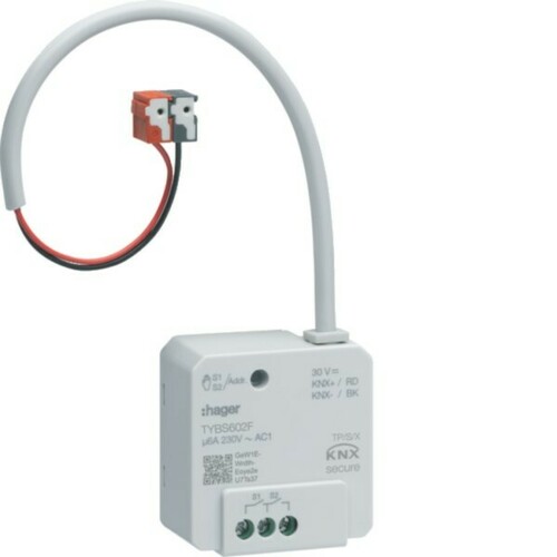 Hager Schalt-/Jalousieaktor 2/1f KNX, 6A, UP TYBS602F
