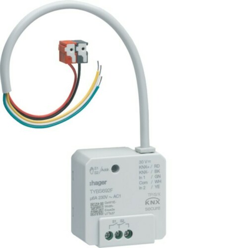 Hager Schalt/Jalousieausgang KNX,2/1f,2Eing UP,6A TYBS692F