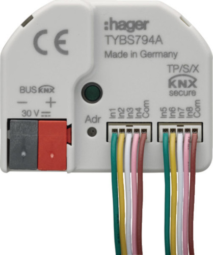 Hager Binäreingang 4-fach KNX Secure, UP TYBS794A