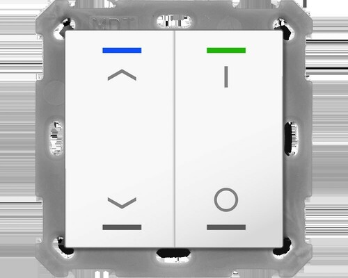 MDT technologies KNX RF+ Taster Light 55 2-fach Secure RGBW RF-TAL55T202.C1S