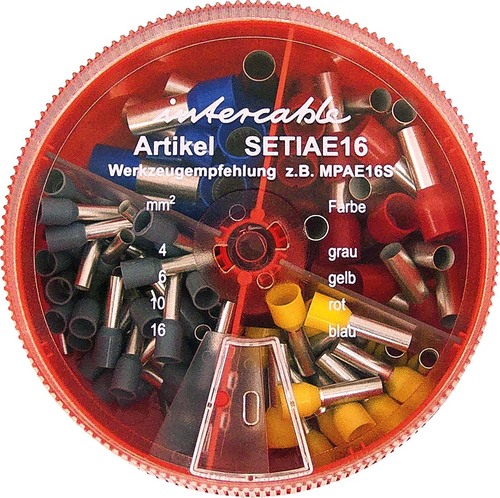 Intercable Tools Streudose Aderendhülsen 4-16qmm isoliert SETIAE16