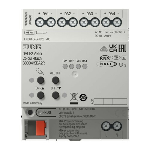 Jung KNX DALI-2 Aktor Colour 4-fach ch REG Secure 30004 1S DA2 R Jung KNX DALI-2 Aktor Colour 4-fach ch REG Secure 30004 1S DA2 R