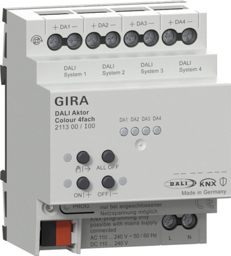 Gira DALI Aktor Colour 4-fach KNX REG 211300 Gira DALI Aktor Colour 4-fach KNX REG 211300