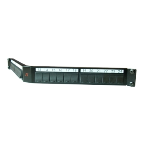 Aginode Patch-Panel Festein.abgew. leer Clip-On f.24Psw N521.671