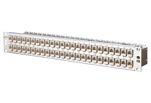 Metz Connect Patchfeld C6Amodul 48Port 1,5HE, 180 Edelstahl 130B11P4-E