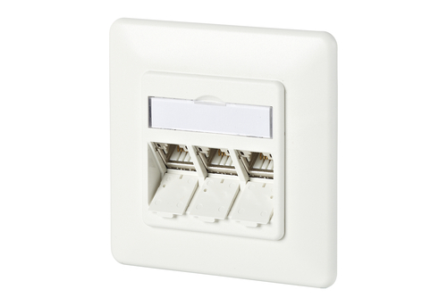 Metz Connect Anschlussdose C6Amodul UP 3Port 180 UP,rws 130B11D31002-E