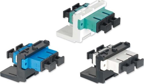 Corning LANS simplex Adaptermodul weiß ST/MM OM3 Kupplg. LANS-MOD-E5-W