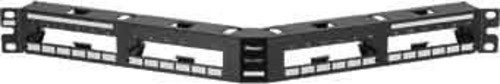 Panduit Patchpanel - gewinkelt 1HE 24 Ports QAPP24BL