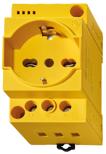 Finder Steckdose f. Schaltschrank gelb, mit LED 7U.00.8.230.0012