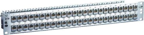 Metz Connect Patchfeld C6Amodul 48Port 1,5HE Edst bestückt TN C6Amod-MP48-Edst
