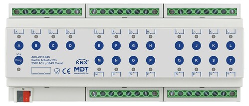 MDT technologies KNX Schaltaktor 20-fach 12TE REG 16 A 230 V AKS-2016.04S MDT technologies KNX Schaltaktor 20-fach 12TE REG 16 A 230 V AKS-2016.04S