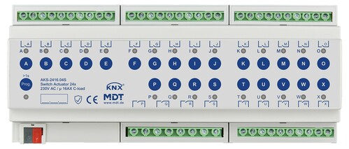 MDT technologies KNX Schaltaktor 24-fach 12TE REG 16 A 230 V AKS-2416.04S MDT technologies KNX Schaltaktor 24-fach 12TE REG 16 A 230 V AKS-2416.04S