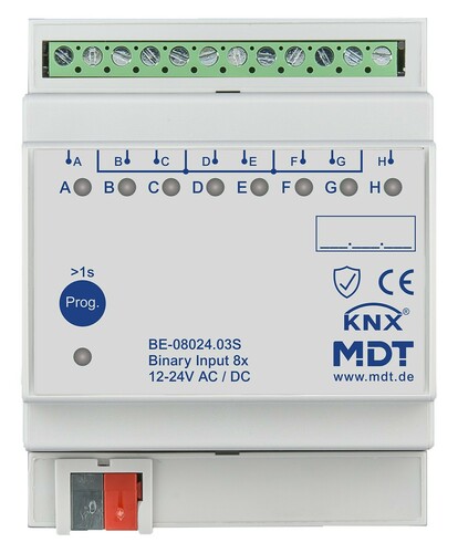 MDT technologies KNX Binäreingang 8-fach 4TE REG Ausführung BE-08024.03S MDT technologies KNX Binäreingang 8-fach 4TE REG Ausführung BE-08024.03S