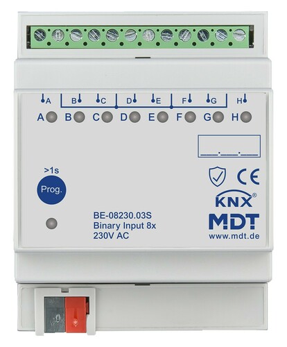 MDT technologies KNX Binäreingang 8-fach 4TE REG Ausführung BE-08230.03S MDT technologies KNX Binäreingang 8-fach 4TE REG Ausführung BE-08230.03S