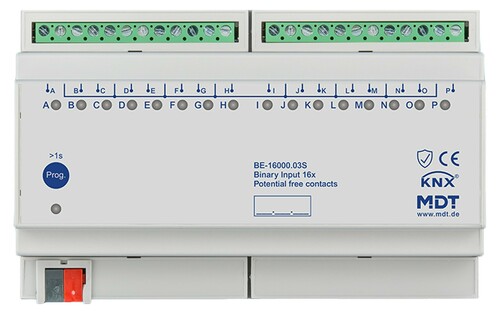 MDT technologies KNX Binäreingang 16-fach 8TE REG Ausführung BE-16000.03S MDT technologies KNX Binäreingang 16-fach 8TE REG Ausführung BE-16000.03S