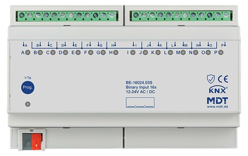 MDT technologies KNX Binäreingang 16-fach 8TE REG Ausführung BE-16024.03S MDT technologies KNX Binäreingang 16-fach 8TE REG Ausführung BE-16024.03S