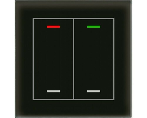 MDT technologies KNX Glastaster II Light 2- fach RGBW Schwarz GTL-200S.02S MDT technologies KNX Glastaster II Light 2- fach RGBW Schwarz GTL-200S.02S