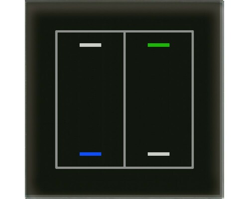 MDT technologies KNX Glastaster II Light 2- fach RGBW TS Schwarz GTL-2T0S.02S MDT technologies KNX Glastaster II Light 2- fach RGBW TS Schwarz GTL-2T0S.02S