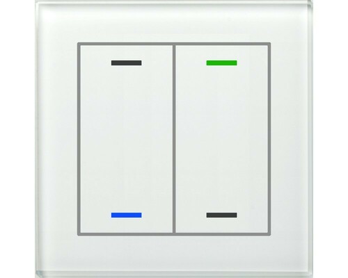 MDT technologies KNX Glastaster II Light 2- fach RGBW TS Weiß GTL-2T0W.02S MDT technologies KNX Glastaster II Light 2- fach RGBW TS Weiß GTL-2T0W.02S